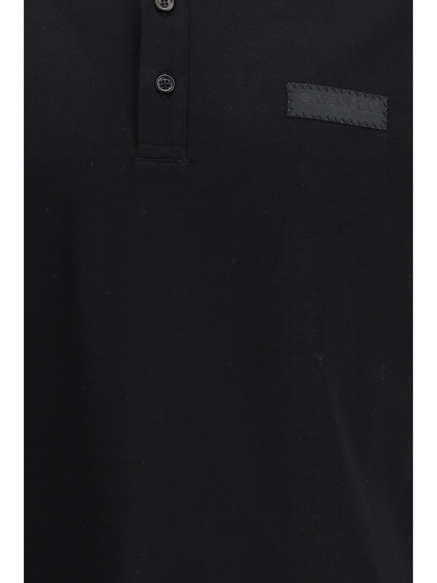 Polo Shirt Black Cotton