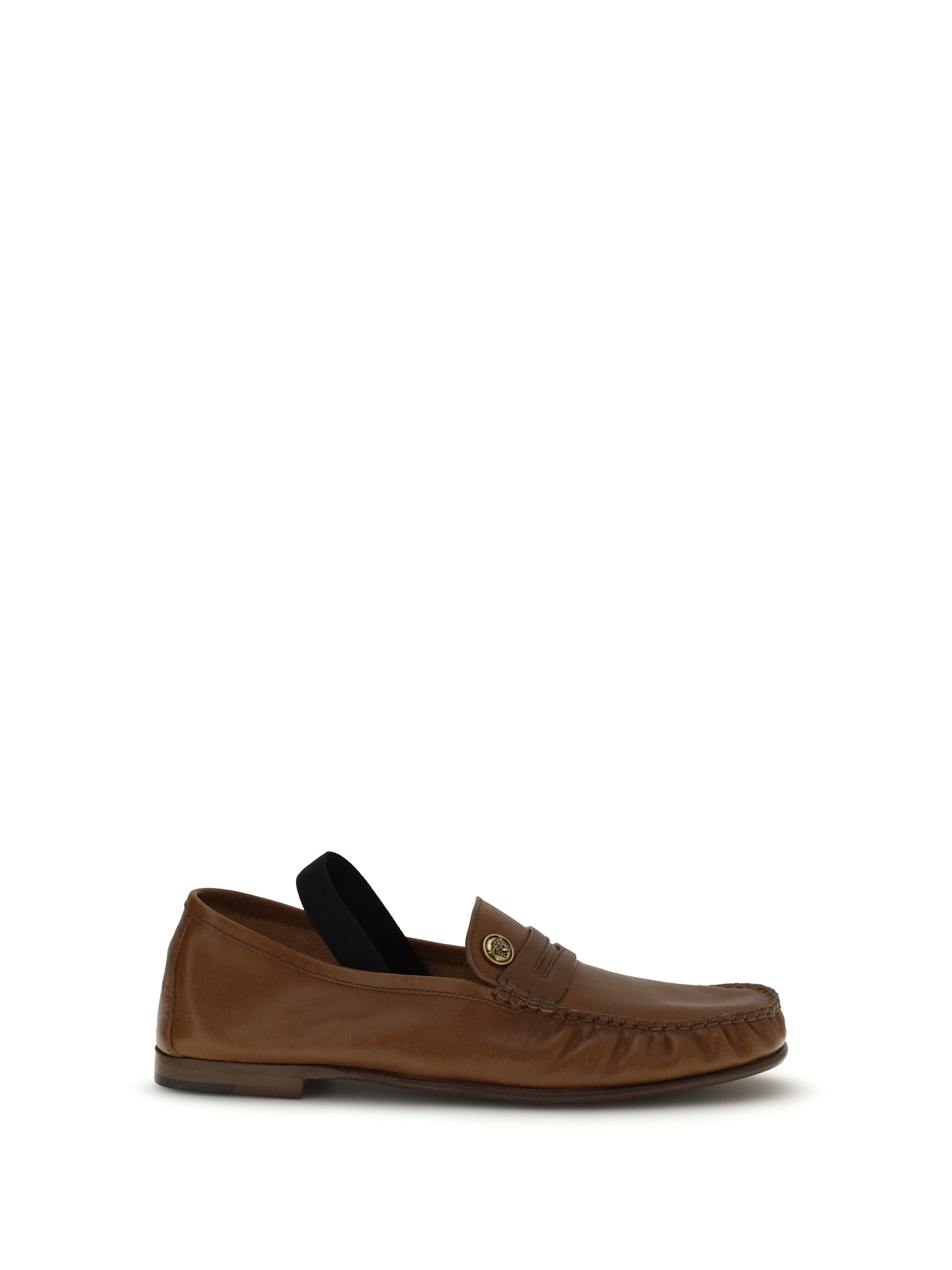 Leather Loafers Brown/Gold