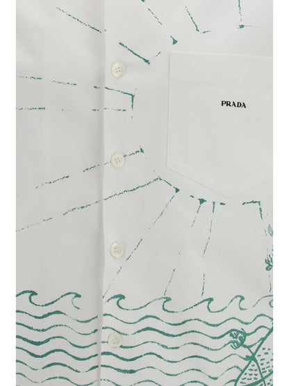 Shirt Wave Print Green