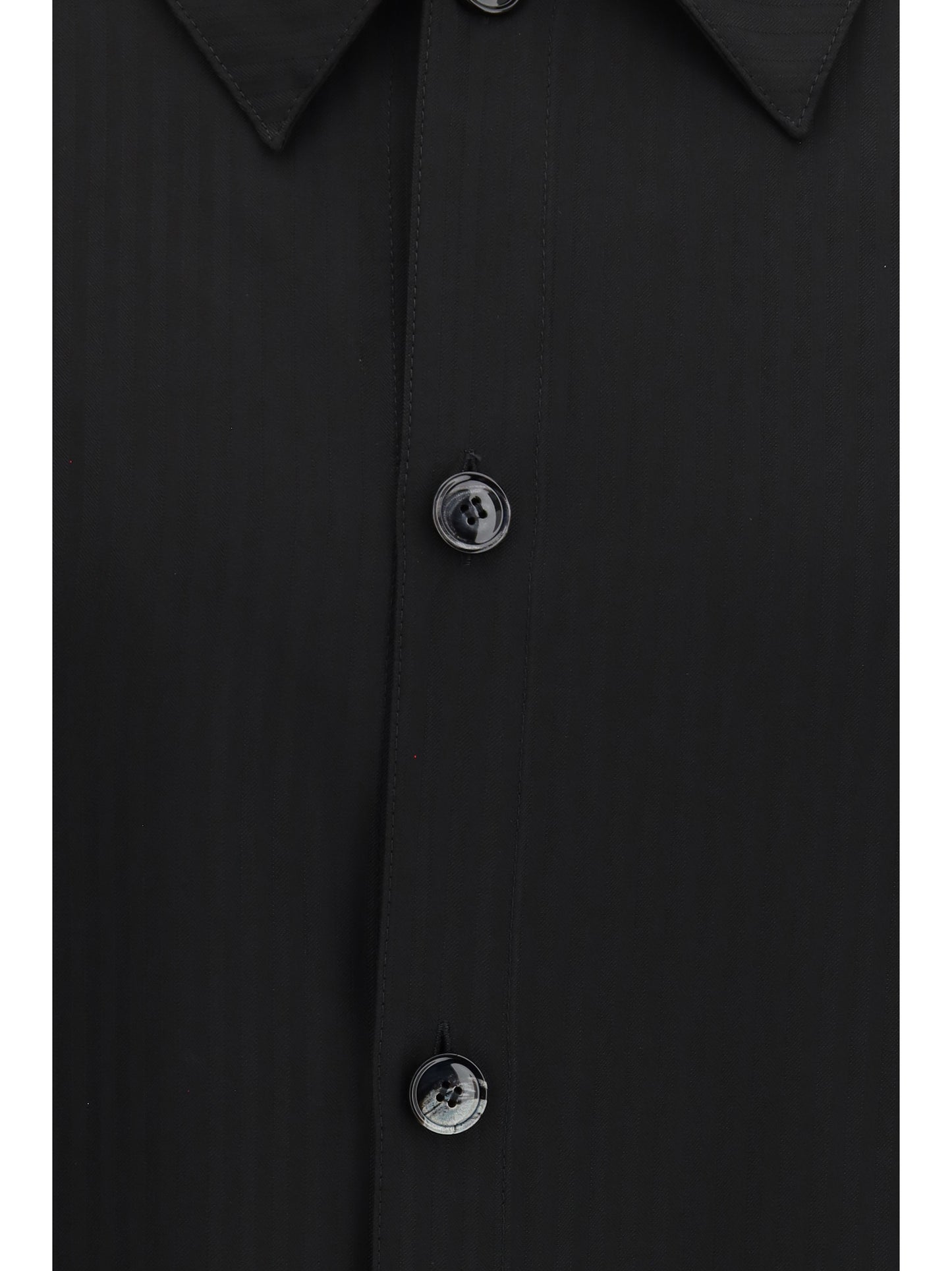 Shirt Chevron Viscose Twill Black