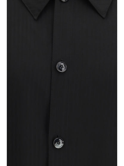 Shirt Chevron Viscose Twill Black