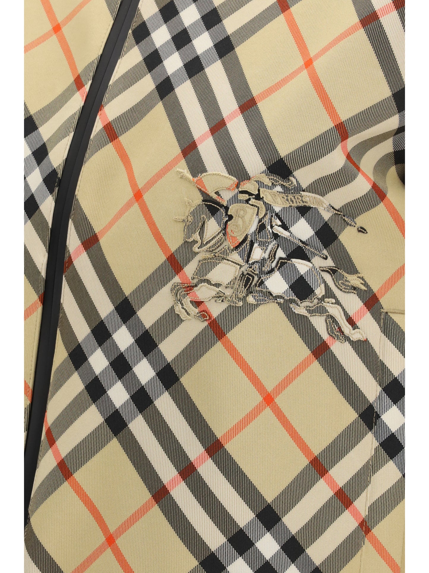 Cropped Reversible Check Jacket — Sand