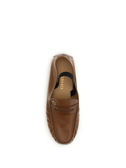 Leather Loafers Brown/Gold