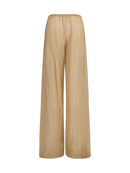 Tulle Pants With Strass Rugby Tan