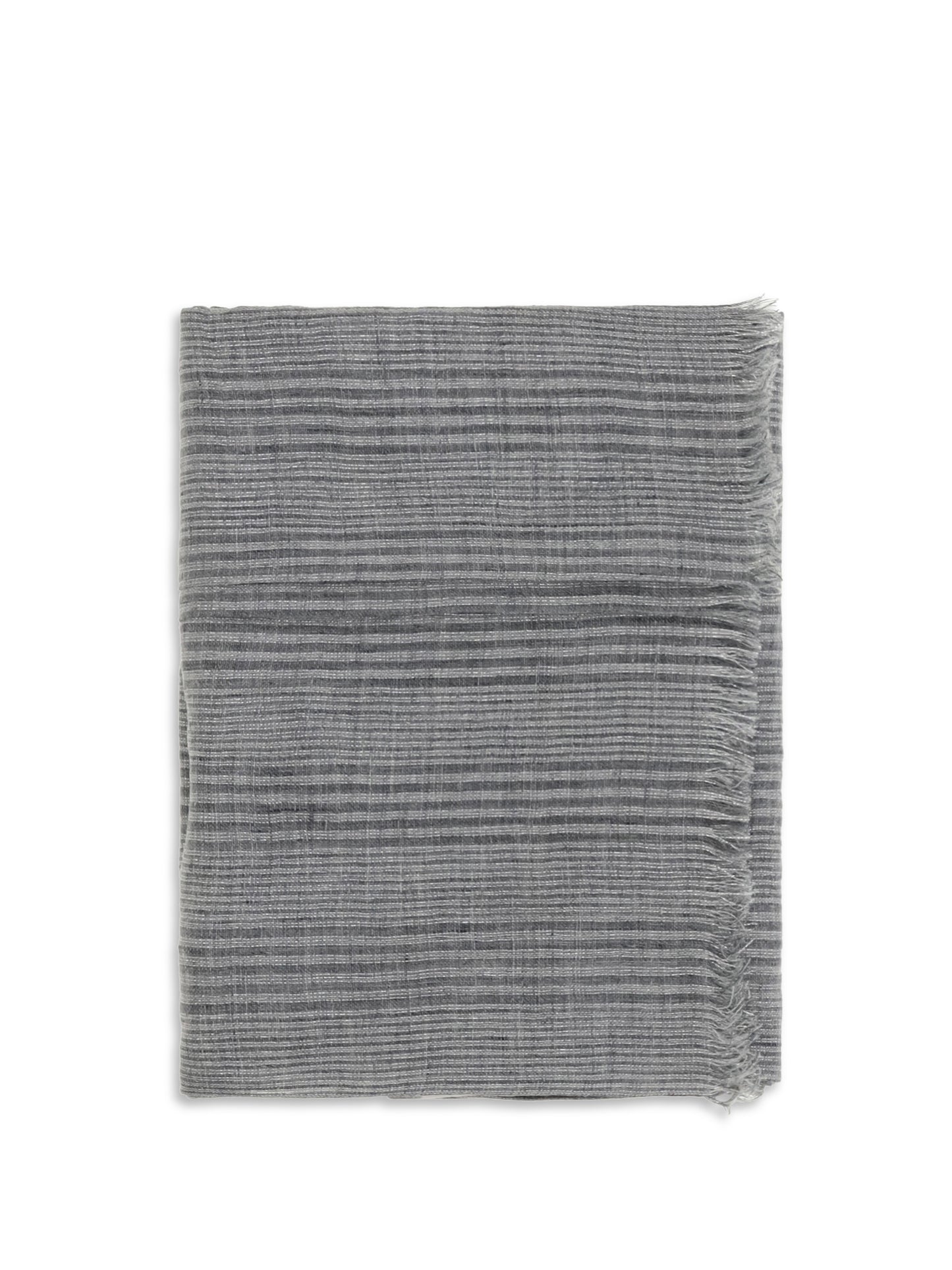 Linen Scarf Grey/Silver