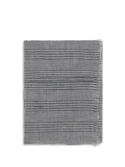 Linen Scarf Grey/Silver