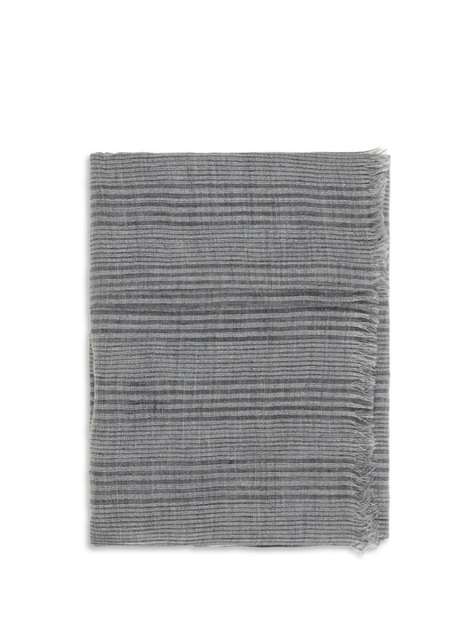 Linen Scarf Grey/Silver