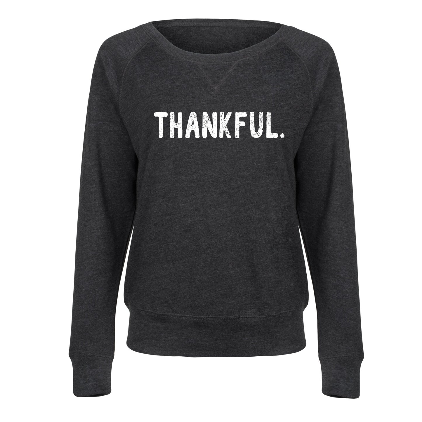 Instant Message - Thankful - Ladies Lightweight French Terry Long Sleeve Shirt