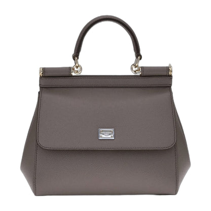 Leather Handbag Taupe