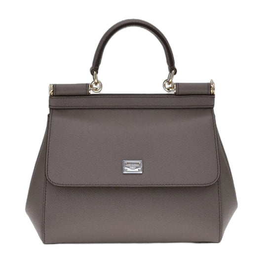 Leather Handbag Taupe