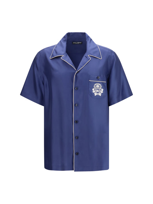 Shirt Hawaii Blue Silk