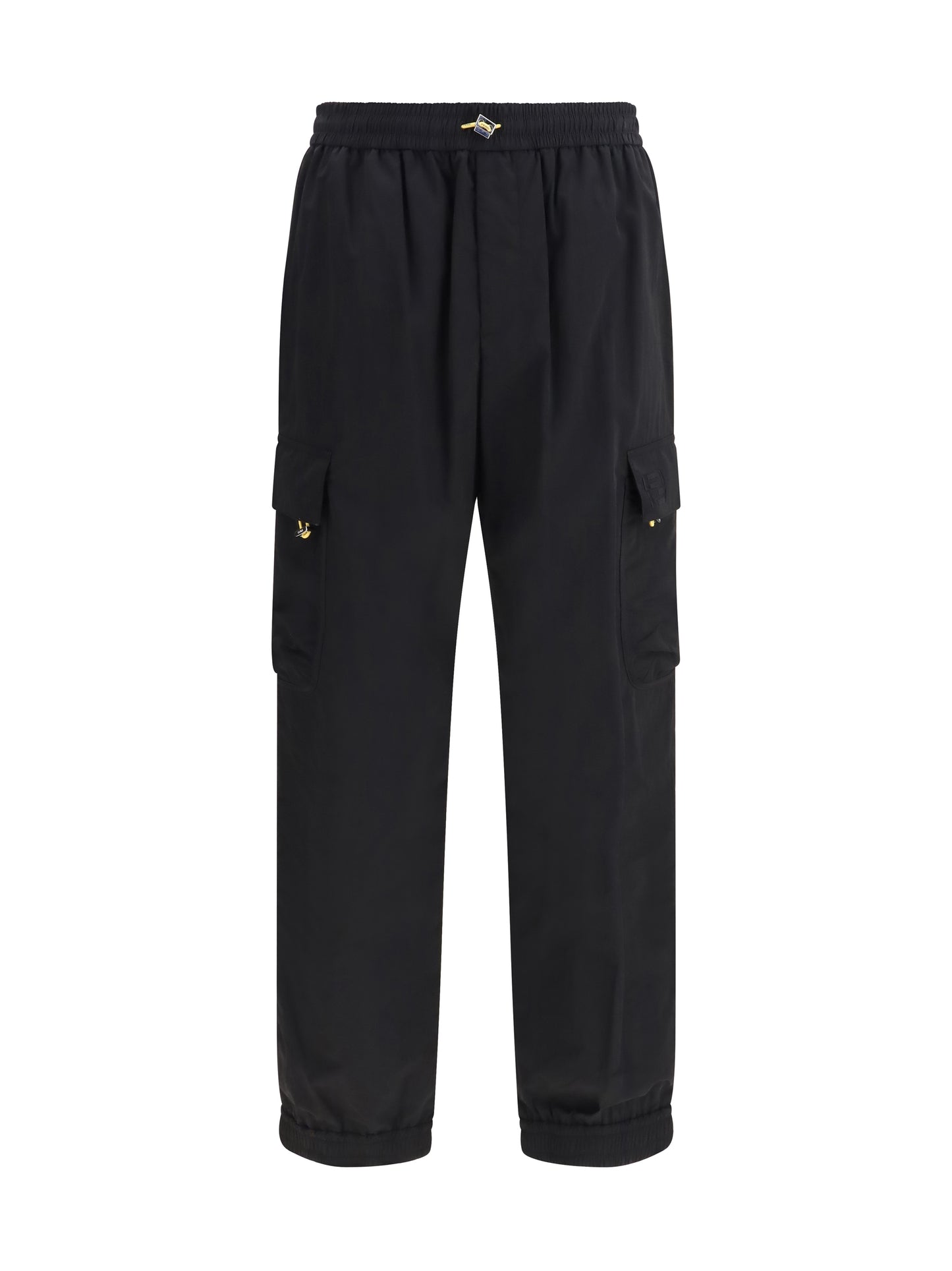 Gabardine Cargo Trousers Black