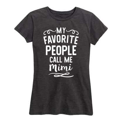 Instant Message - My Favorite People Mimi Gift for Grandma - Women's Short Sleeve Graphic T-Shirt