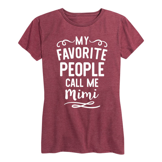 Instant Message - My Favorite People Mimi - Women's Short Sleeve Graphic T-Shirt