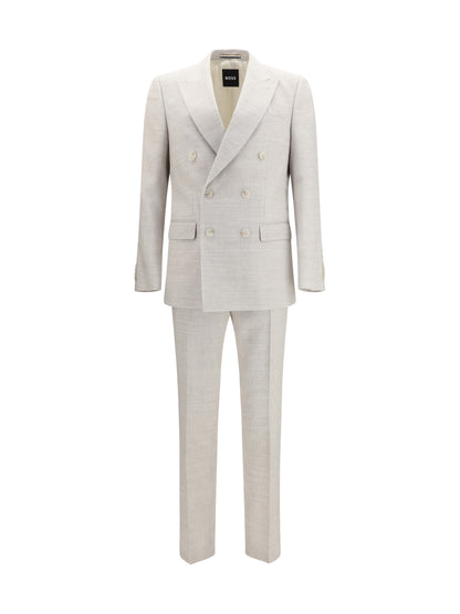 Suit Linen and Mohair Open Grey
