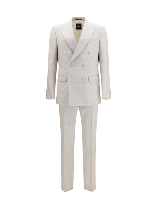 Suit Linen and Mohair Open Grey