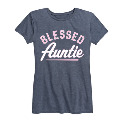 Instant Message - Blessed Auntie - Aunt Uncle - Women's Short Sleeve Graphic T-Shirt