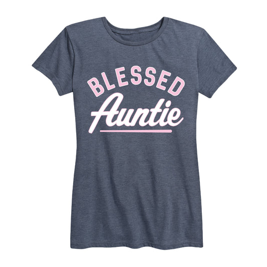 Instant Message - Blessed Auntie - Aunt Uncle - Women's Short Sleeve Graphic T-Shirt