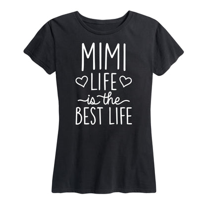Instant Message - Mimi Life Is The Best Life Gift for Grandma - Women's Short Sleeve Graphic T-Shirt