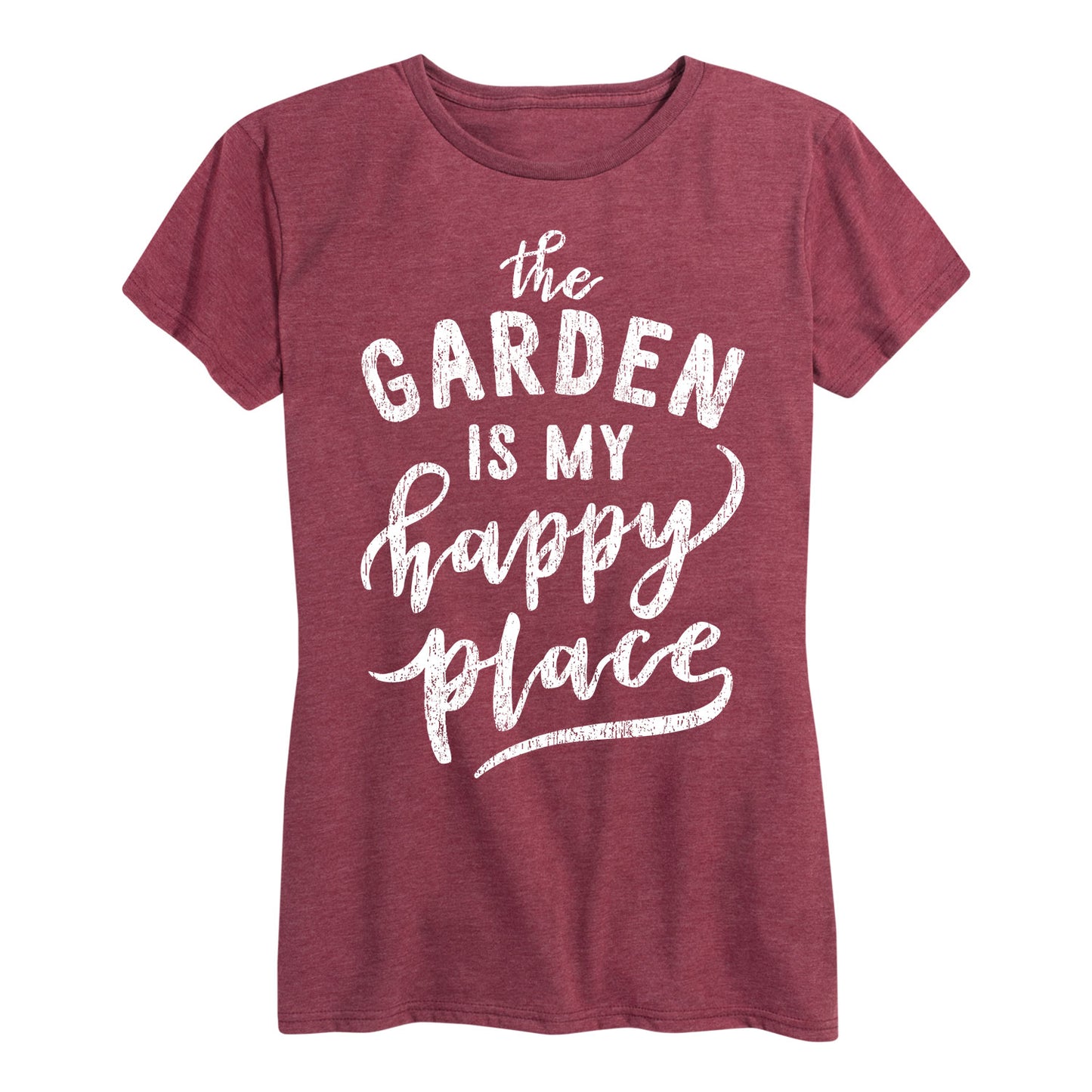 Instant Message - The Garden Is My Happy Place - Women's Short Sleeve Graphic T-Shirt
