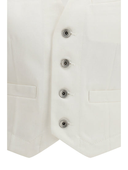 Denim Vest Off White