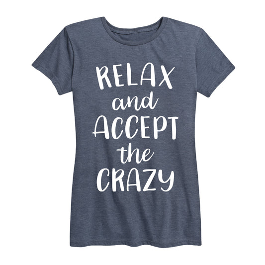 Instant Message - Relax Accept The Crazy - Women's Short Sleeve Graphic T-Shirt