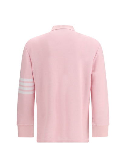 Piqué Long-Sleeve Polo Light Pink
