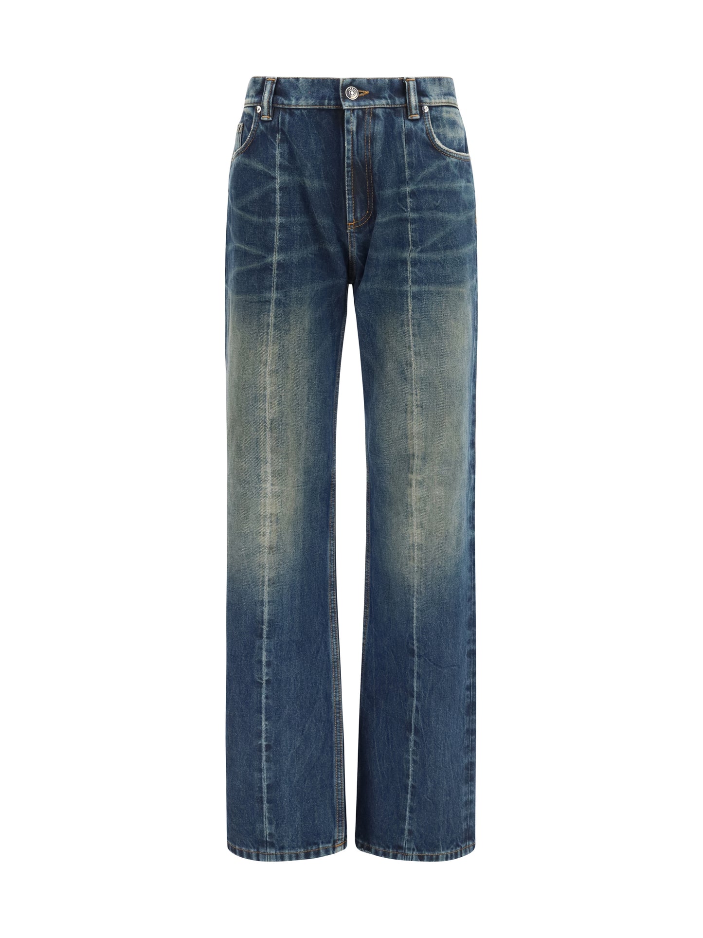 Denim Jeans Straight-Leg Dirty Blue
