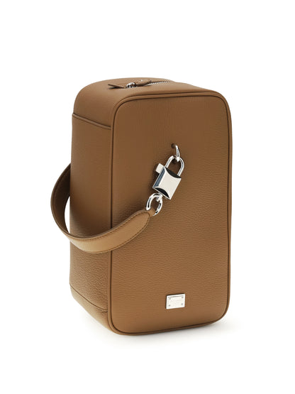 Handbag Lock Caramel Leather