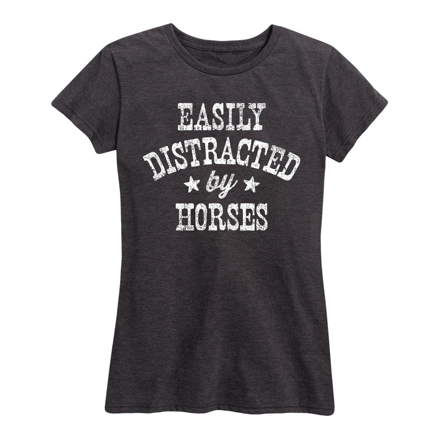 Country Casuals - Easily Distracted By Horses - Women's Short Sleeve Graphic T-Shirt