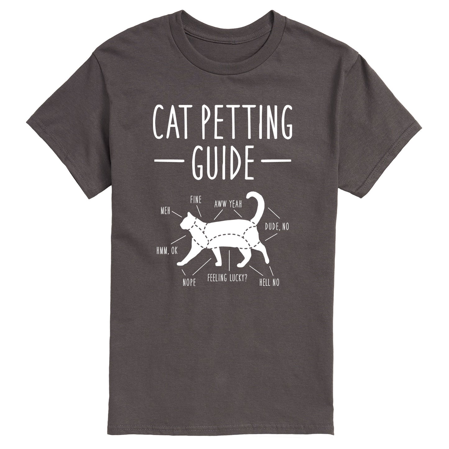 Instant Message - Cat Petting Guide - Men's Short Sleeve Graphic T-shirt