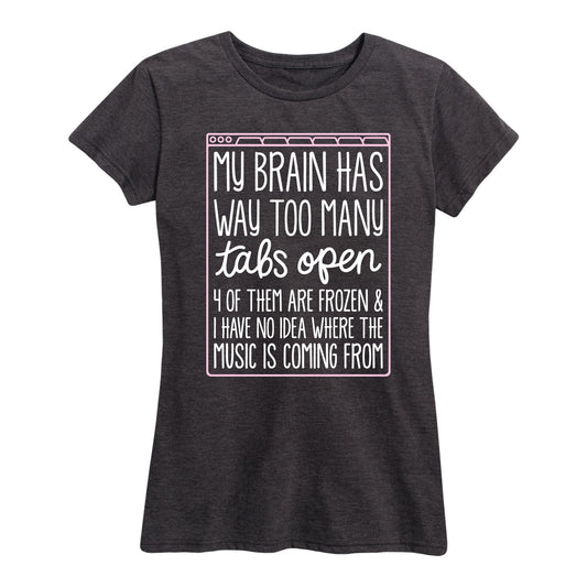 Instant Message - Too Many Tabs Open - Women's Short Sleeve Graphic T-Shirt