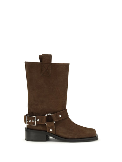 Biker Boots Suede Chicory Coffee