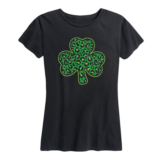 Instant Message - Leopard Shamrock - Women's Short Sleeve Graphic T-Shirt