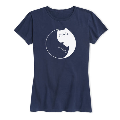 Instant Message - Yin Yang Cat - Women's Short Sleeve Graphic T-shirt