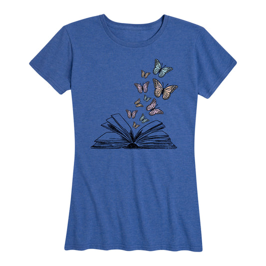 Instant Message - Butterfly Book - Women's Short Sleeve Graphic T-shirt