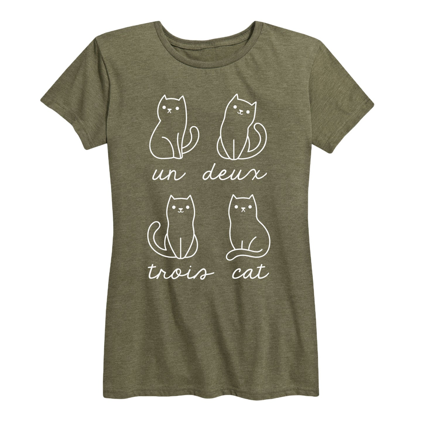 Instant Message - Un Deux Trois Cat - Women's Short Sleeve Graphic T-shirt