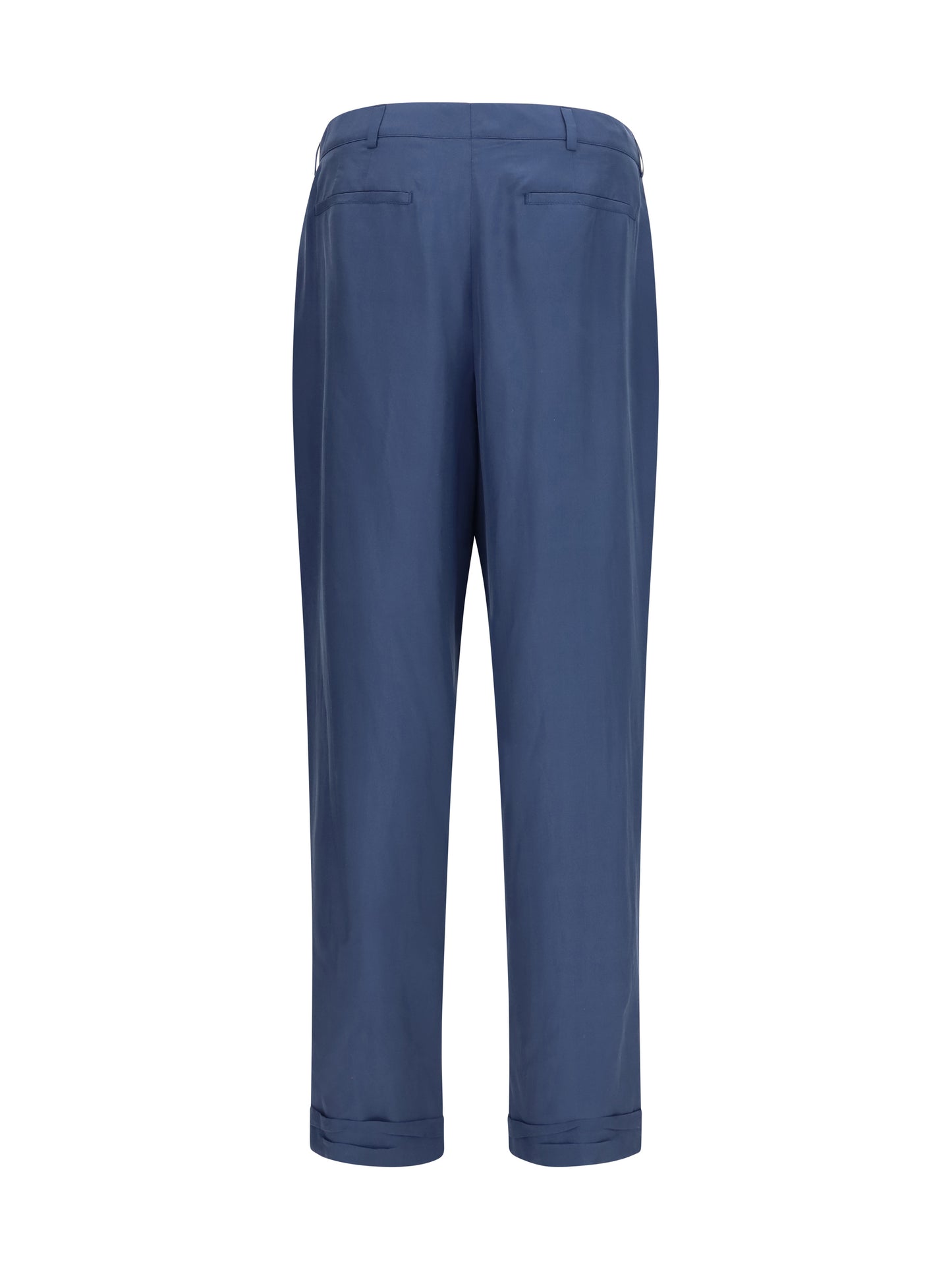 Tailored Trousers With Habutai Silk Belt
