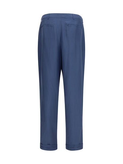 Tailored Trousers With Habutai Silk Belt
