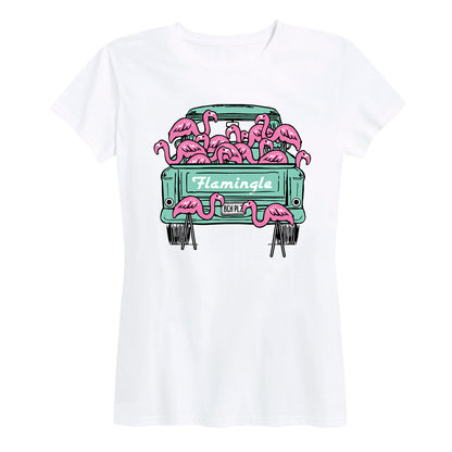 Instant Message - Flamingo Truck - Women's Short Sleeve Graphic T-shirt