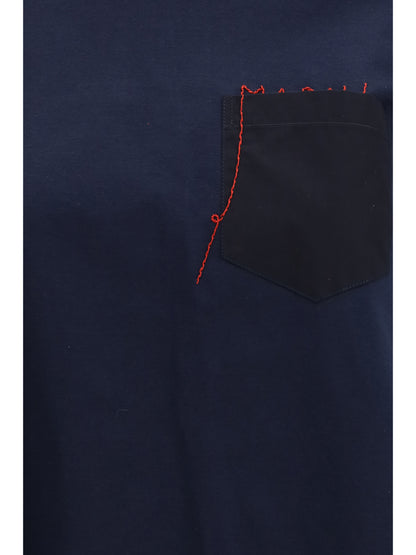 T-Shirt Embroidered Logo Blue/Black