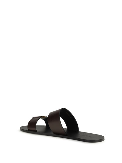 Sandals Babylone Coffee Calfskin