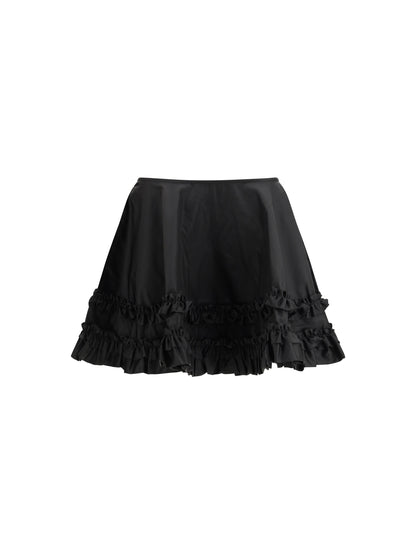 Skirt Duchesse Nylon Mini Frill Black