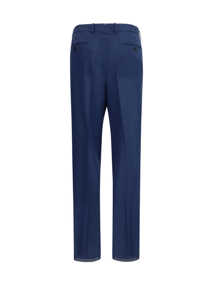 Pleated Pants Prussian Blue