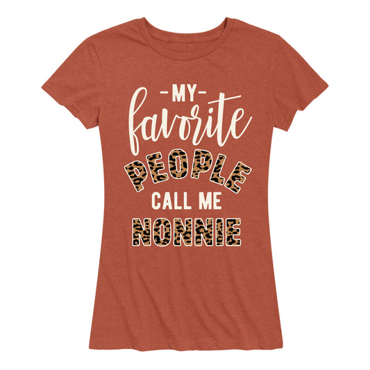 Instant Message - Favorite People Nonnie - Women's and Women's Plus SIze Short Sleeve T-Shirt