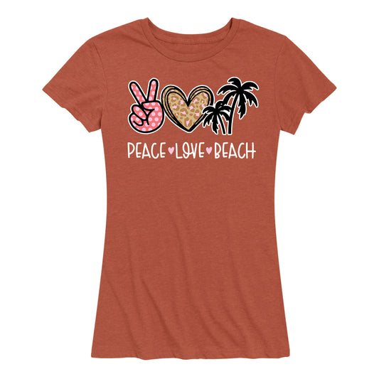 Instant Message - Peace Love Beach - Women's Short Sleeve Graphic T-Shirt