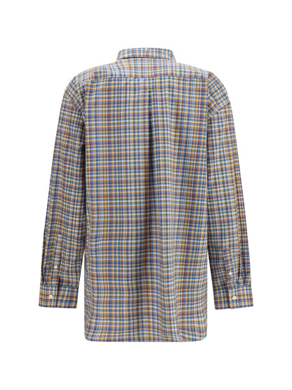 Cotton Shirt Blue/Orange