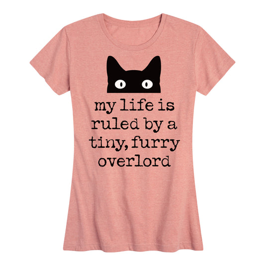 Instant Message - Life Ruled By Tiny Overlord Cat - Women's Short Sleeve Graphic T-Shirt