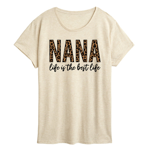 Instant Message - Nana Life Is The Best Life - Women's Short Sleeve Graphic T-Shirt