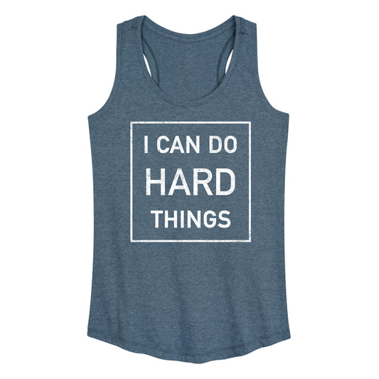 Instant Message - I Can Do Hard Things - Women's Racerback Tank Top